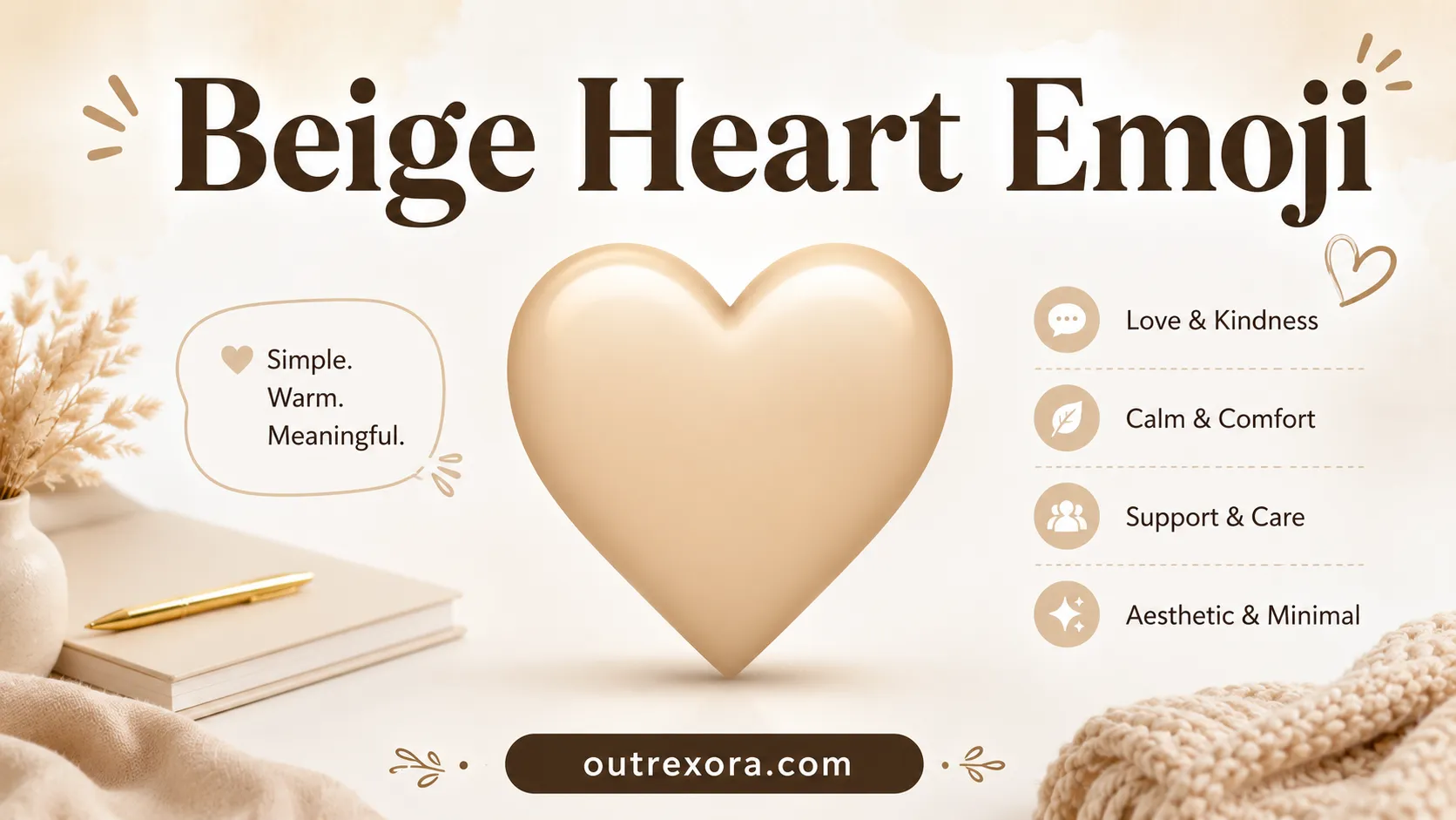 Beige Heart Emoji