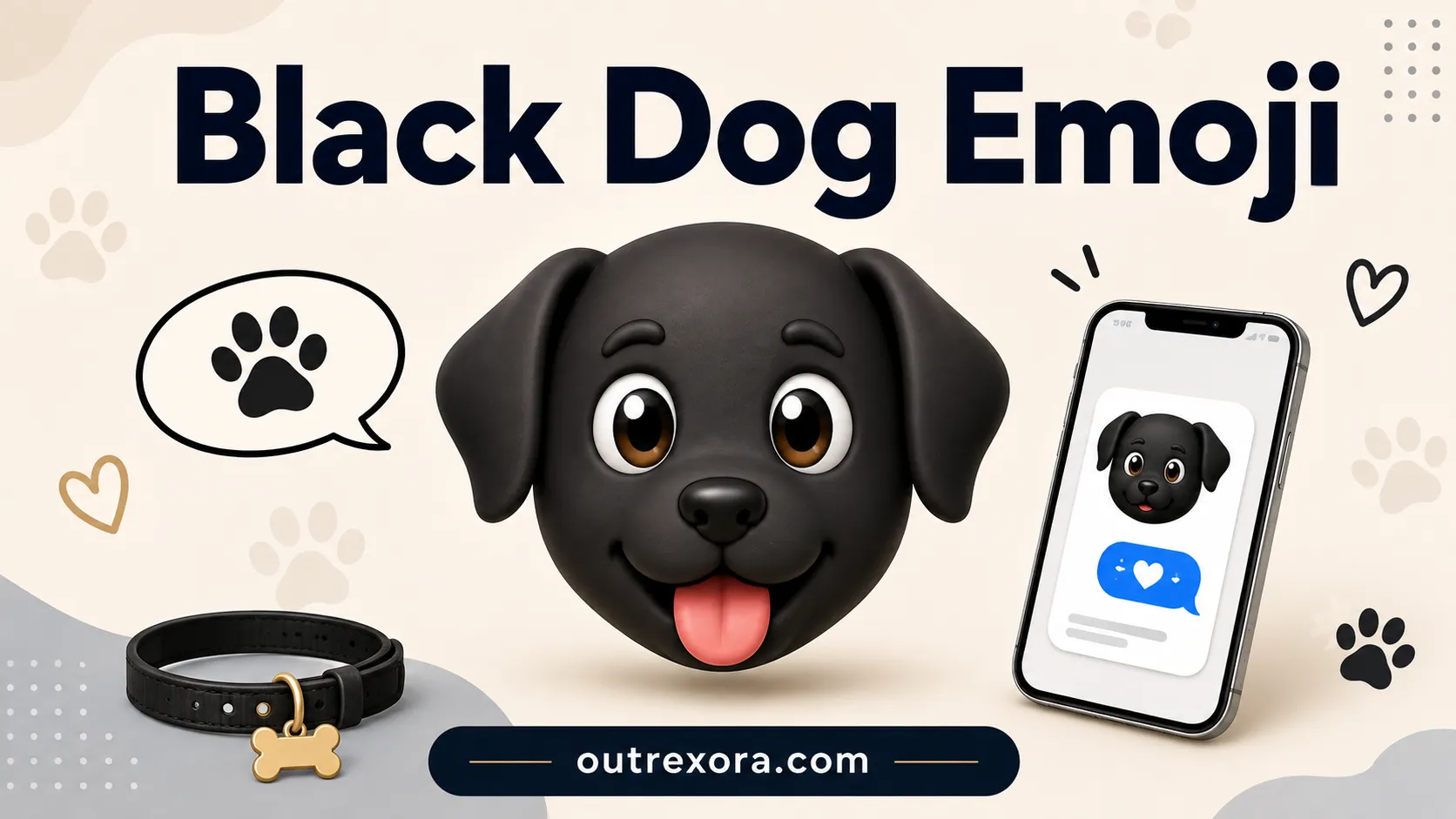 Black Dog Emoji