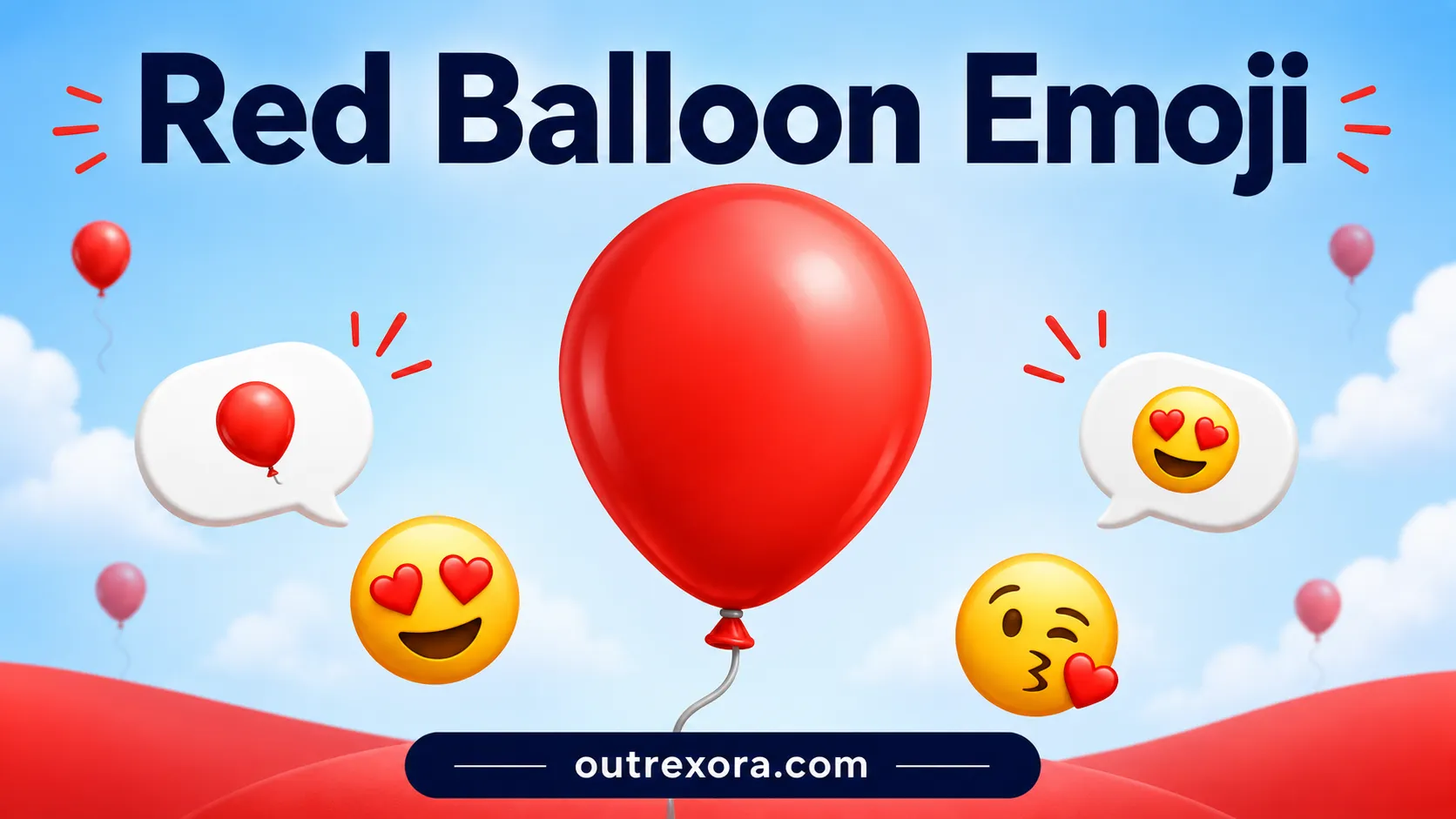 Red Balloon Emoji