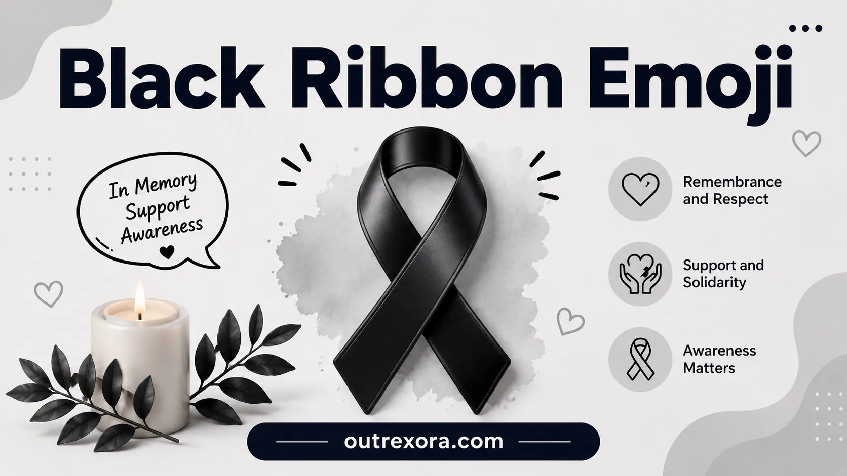 Black Ribbon Emoji
