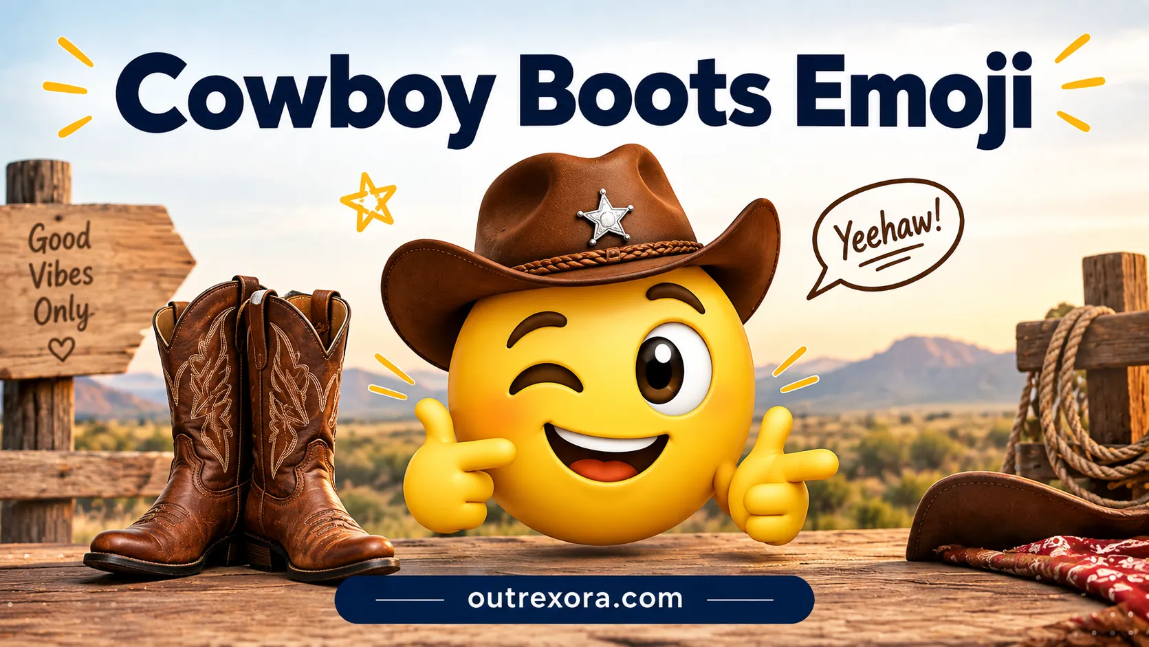 Cowboy Boots Emoji